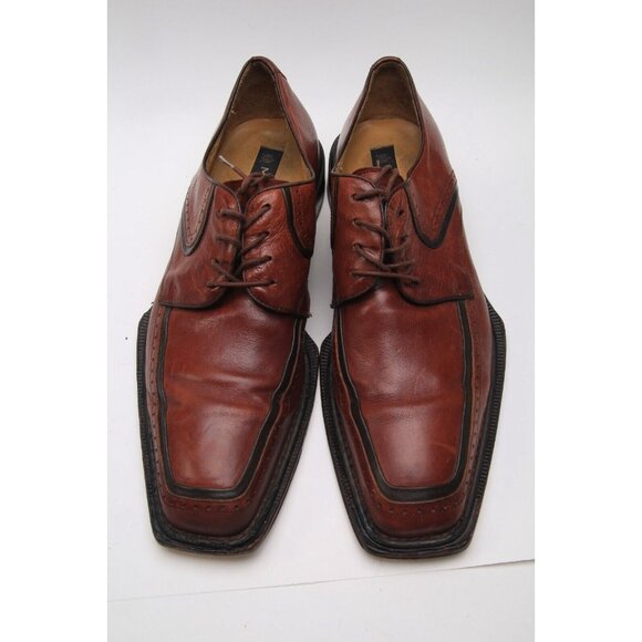Mezlan Dress Shoes Oxfords Brown Leather Mens Lace Up 10 m - Picture 2 of 16